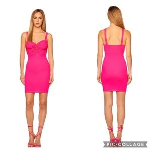 Susana Monaco Strapless Tube Mini Dress in "knockout pink" Size Small NWT